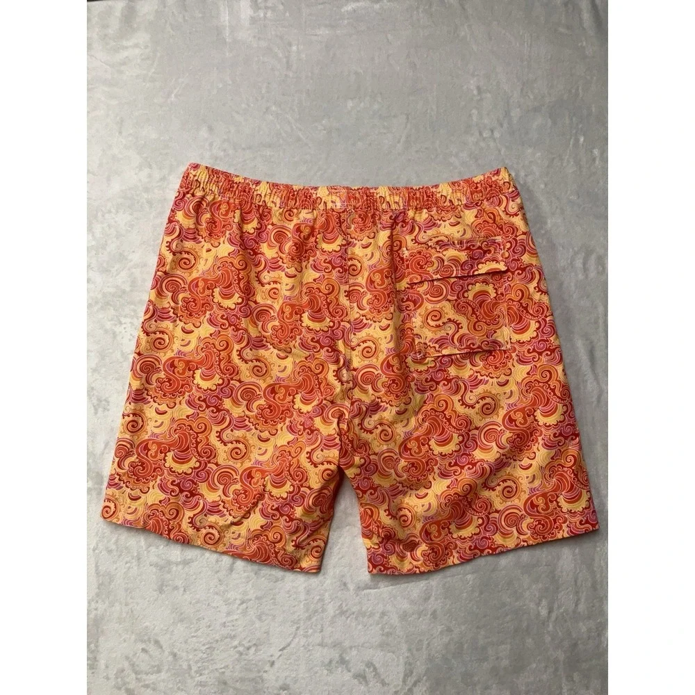 Psycho Bunny Swim Trunks Mens 3XL Paisley Lined Board Shorts Beach Pool